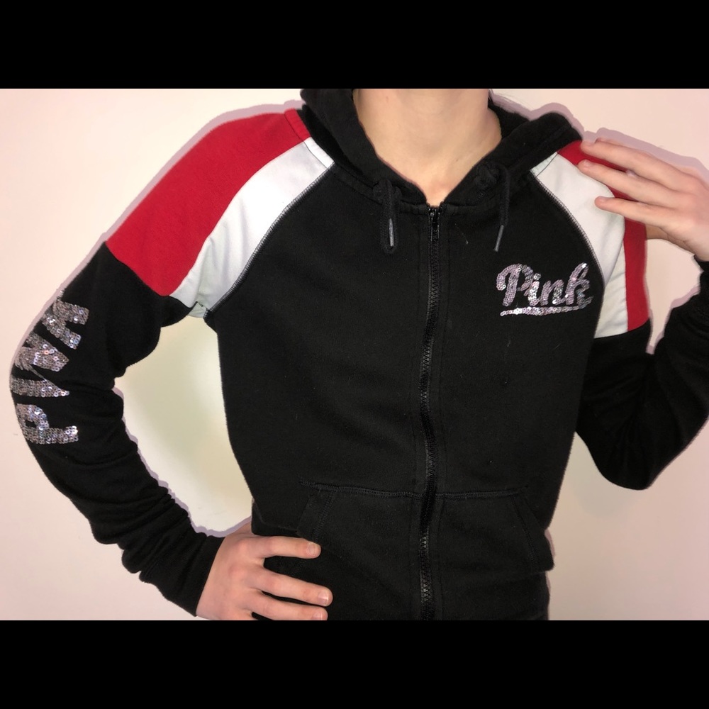 Victoria’s Secret Red&Black Zip-Up